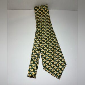 GANT Golf Motif Necktie 100% Italian Silk 58” Made In USA Golf Clubs Golf Balls
